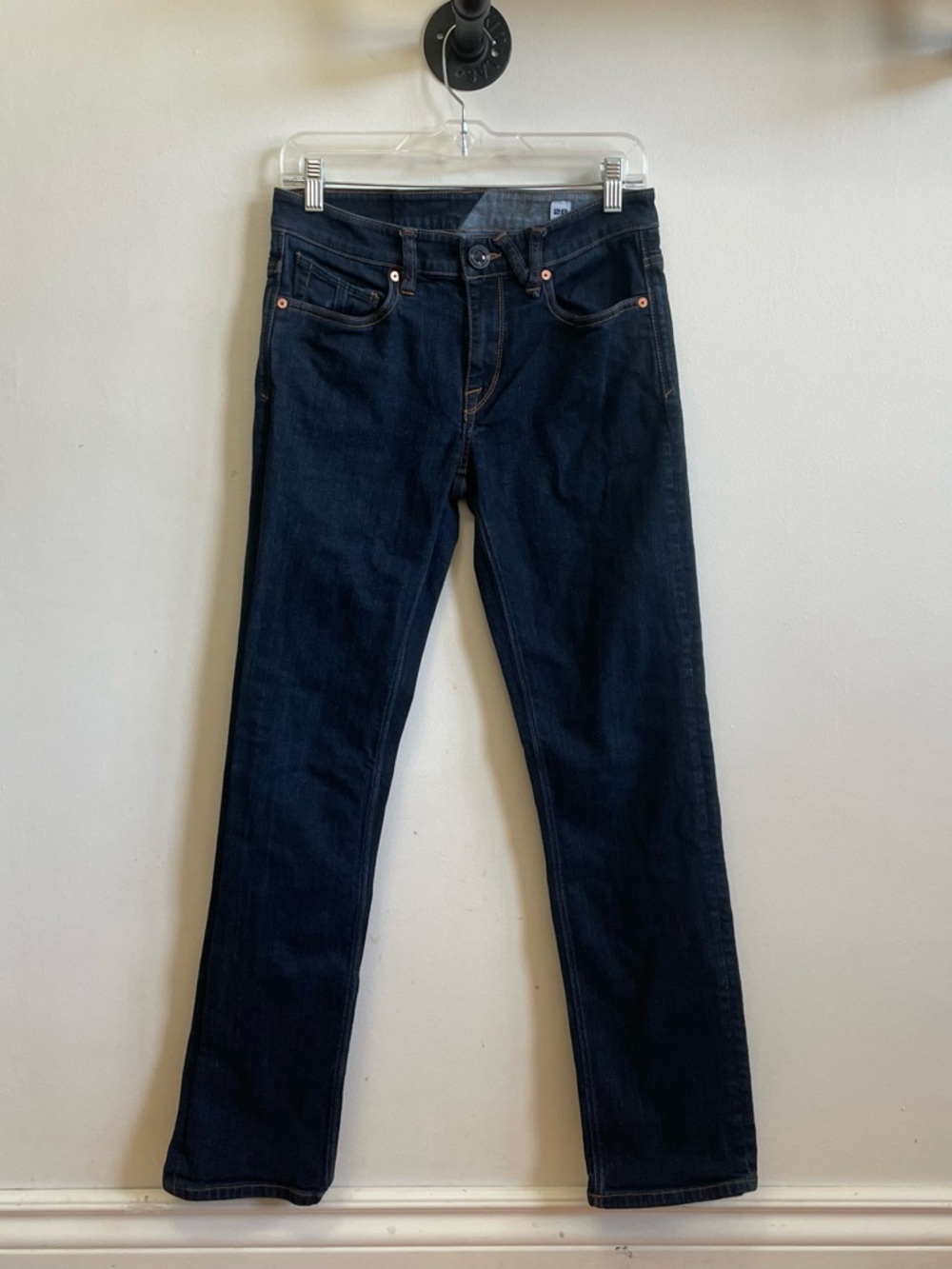 Dark Wash Straight Leg Volcom Navy Blue Denim Jeans - Men's 28x30